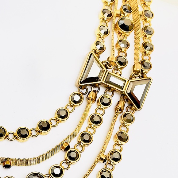 Marc Jacobs 6 layer chain necklace with side Bow - Picture 2 of 14